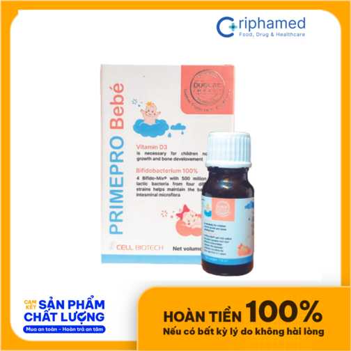 Sản phẩm hỗ trợ phát triển toàn diện hệ tiêu hoá và tối ưu tăng trưởng PrimePRO Bebé