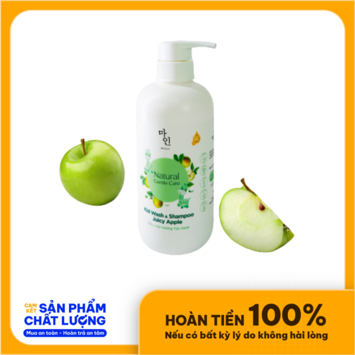 Tắm & Gội Hương Táo Xanh cho bé MINE - Kid Wash & Shampoo Juicy Apple