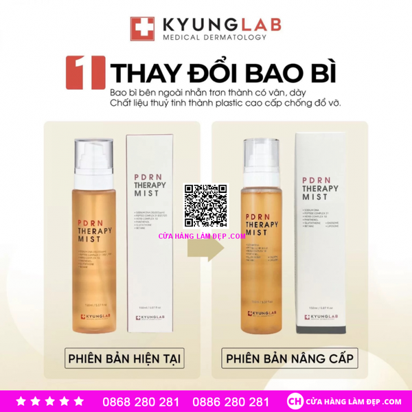 Xịt Khoáng Tế Bào Gốc Dưỡng ẩm Kyung Lab PDRN Therapy Mist 150ml làm dịu da tức thì.-hàn