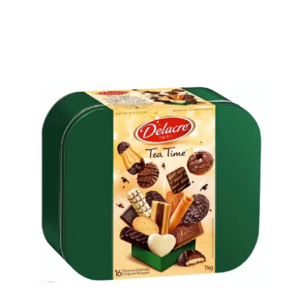 Hộp Bánh Quy Delacre Tea Time Hàng Pháp 1KG