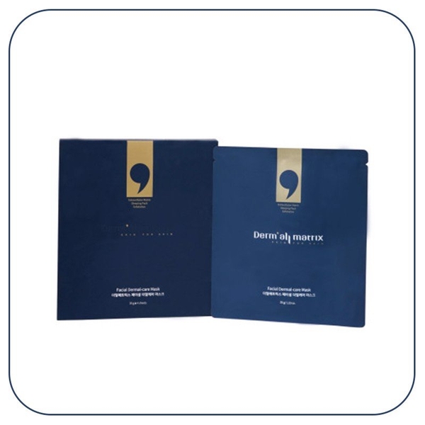 Mặt Nạ Derm all Matrix Facial Dermalcare Mask ( MẪU MỚI màu -4 miếng xanh than)-hàn