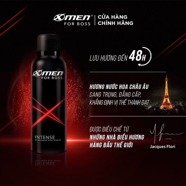 Xịt Khử Mùi X-Men For Boss - Mùi Hương Trầm Đầy Nội Lực 150ml