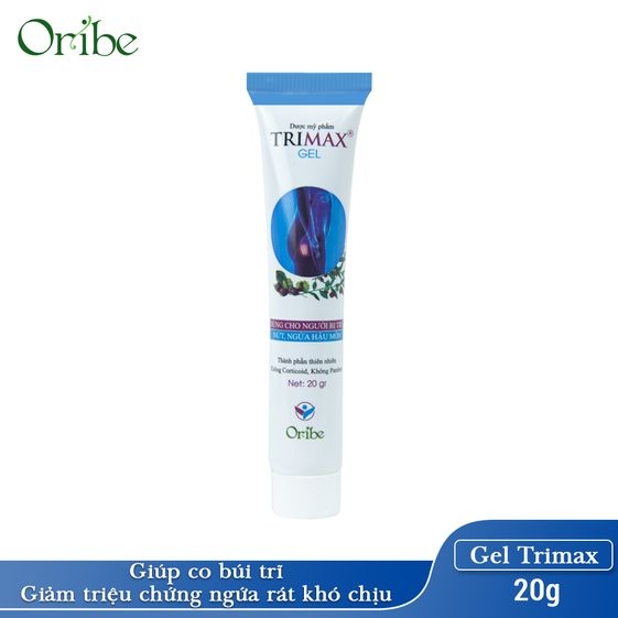 GEL BÔI TRĨ TRIMAXGEL GIÚP CO BÚI TRĨ, GIẢM SƯNG ĐỎ VÀ NGỨA RÁT HẬU MÔN DO TRĨ 20G