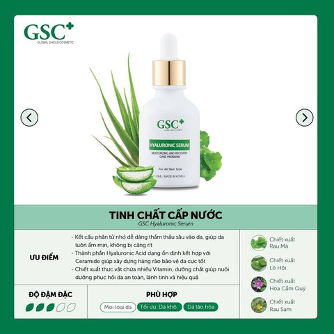TINH CHẤT CẤP NƯỚC 50ML (HYALURONIC SERUM) - GSC