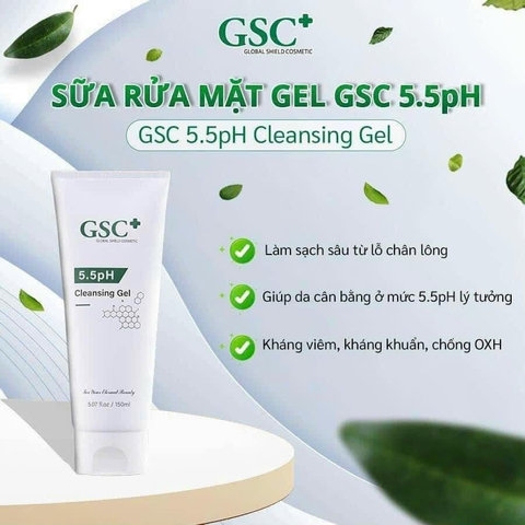 SỮA RỬA MẶT 5.5PH CLEANSING GEL 150ML - GSC