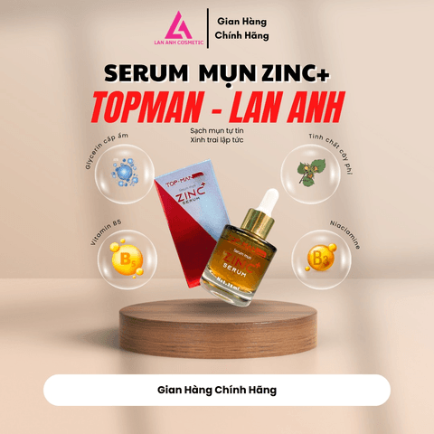 SERUM TRỊ MỤN TỪ THIÊN NHIÊN KHÔNG BONG TRÓC ZINC+ 40ML