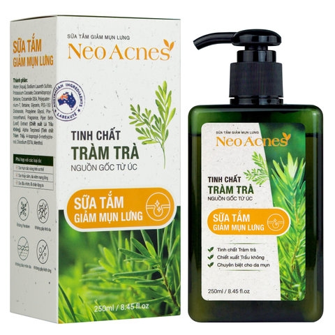 SỮA TẮM TRÀM TRÀ GIẢM MỤN LƯNG VÀ BODY NEOACNES 250ML - NEO ACNES