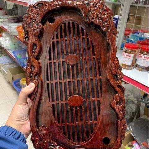 KHAY TRÀ TÙNG NHỰA GIẢ GỖ