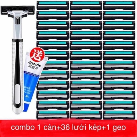 BỘ DAO CẠO RÂU 36 LƯỠI TẶNG KÈM TUÝP BỌT KEM CẠO RÂU