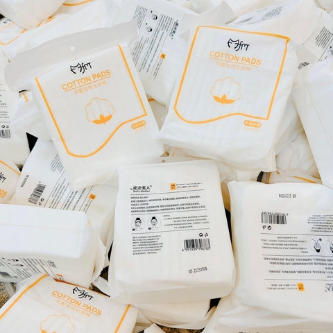 BÔNG TẨY TRANG COTTON 3 LỚP 222 MIẾNG