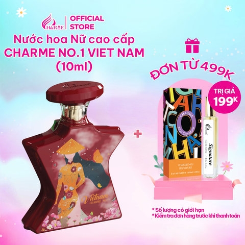 NƯỚC HOA NỮ CHARME N0.1 VIETNAM 15ML HƯƠNG HOA SEN NHẸ NHÀNG THANH MÁT TINH TẾ CHÍNH HÃNG