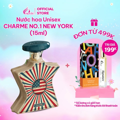 NƯỚC HOA UNISEX CHARME N0.1 NEWYORK 15ML HƯƠNG GỖ TRẦM ẤM, CÁ TINH_NƯỚC HOA CHÍNH HÃNG