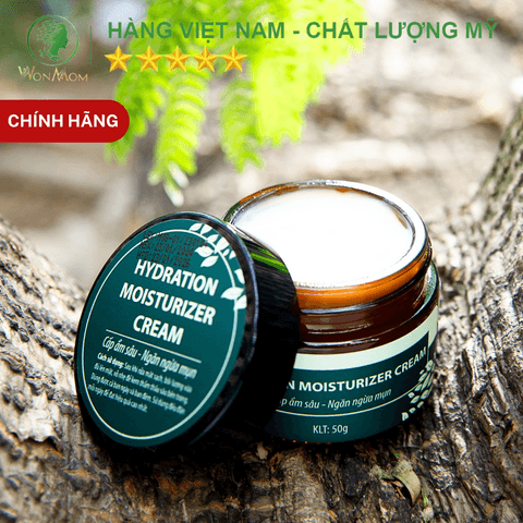 KEM CẤP ẨM, DƯỠNG TRẮNG DA, TRỊ MỤN CHO MẸ BẦU VÀ SAU SINH WONMOM 50G
