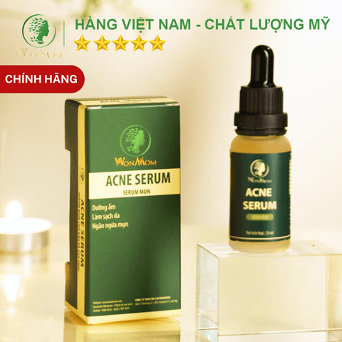 SERUM TRỊ MỤN, TRỊ THÂM, TRẮNG DA CHO MẸ BẦU VÀ SAU SINH WONMOM 20ML