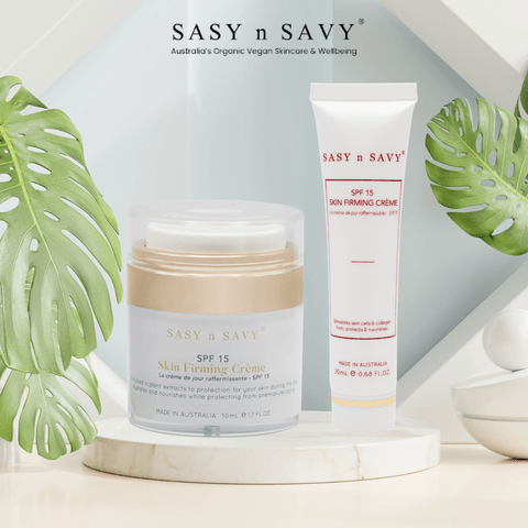 KEM DƯỠNG MẶT BAN NGÀY CHỐNG NẮNG DA THUẦN CHAY HỮU CƠ SASY N SAVY SPF 15 SKIN FIRMING CRÈME SASY N SAVY
