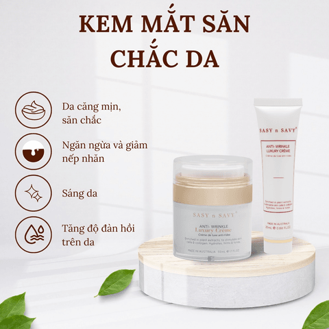 KEM DƯỠNG NGĂN NGỪA NẾP NHĂN THUẦN CHAY HỮU CƠ SASY N SAVY ANTI-WRINKLE LUXURY CRÈME - SASY N SAVY