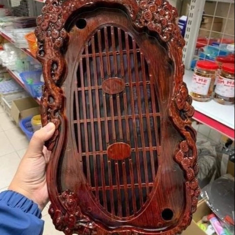KHAY TRÀ TÙNG NHỰA GIẢ GỖ