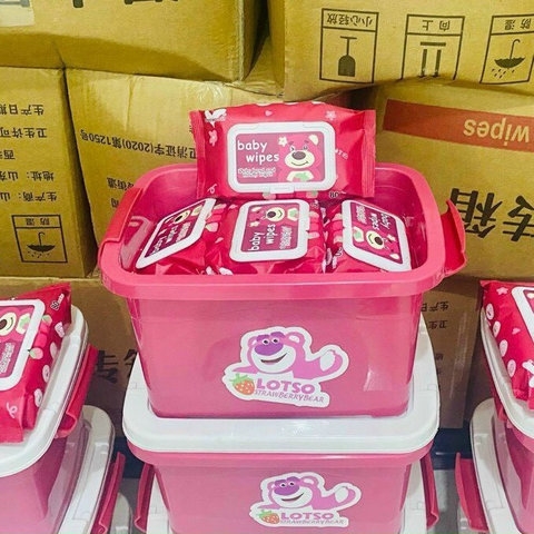 THÙNG 10 GÓI KHĂN ƯỚT GẤU DÂU - HGS