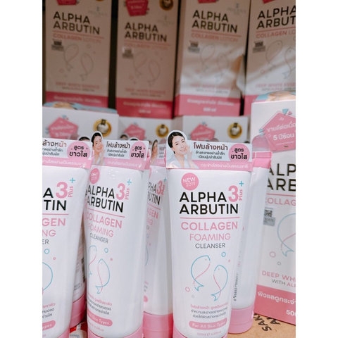 SỮA RỬA MẶT TRẮNG DA NGĂN NGỪA MỤN ALPHA ARBUTIN LOLLAGEN FOAMING CLEANSER THÁI LAN 120ML - GDN