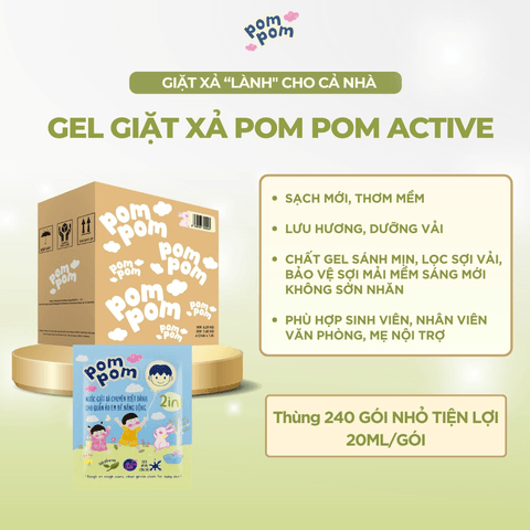 THÙNG 240 GÓI] GEL GIẶT XẢ 2IN1