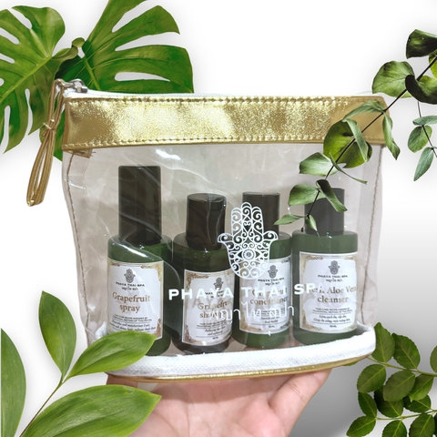 COMBO 4 CHAI DẦU GỘI, DẦU XẢ, XỊT TÓC BƯỞI, SỮA RỬA MẶT LÔ HỘI