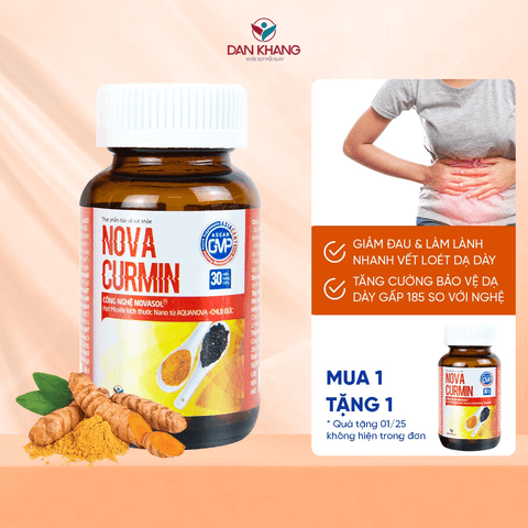 VIÊN UỐNG TINH CHẤT NGHỆ NOVACURMIN GIÚP GIẢM ĐAU DẠ DÀY - DÂN KHANG
