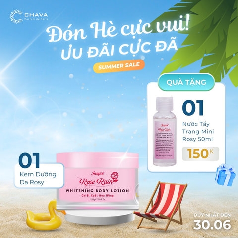 KEM DƯỠNG TRẮNG DA TOÀN THÂN ROSE RAIN WHITENING BODY LOTION - ROSY
