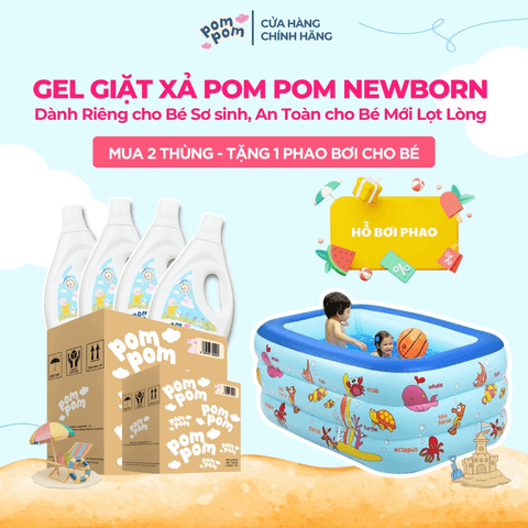 2 THÙNG 8 CHAI 1.6L] - DÀNH CHO BÉ SƠ SINH - GEL GIẶT XẢ ĐẬM ĐẶC 2IN1
