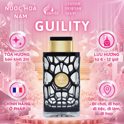 NƯỚC HOA NAM CHARME GUILITY 2024 100ML LƯU HƯƠNG LÂU PHONG CÁCH THANH LỊCH, TƯƠI MÁT