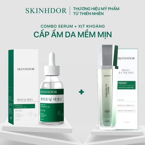 [COMBO 2SP] COMBO SERUM + XỊT KHOÁNG SKINHDOR CHIẾT XUẤT TỪ THIÊN NHIÊN LÀM SÁNG DA, CẤP ẨM, PHỤC HỒI LÀN DA