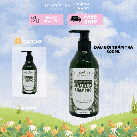 COMBO DẦU GỘI TRÀM TRÀ + TẨY TẾ BÀO CHẾT - LUCKY STAR