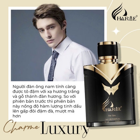 NƯỚC HOA CHARME LUXURY CHAI 100ML - ĐẲNG CẤP NƯỚC HOA NAM - NHÀ QUÂN STORE
