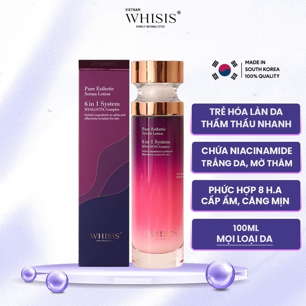 SERUM LOTION THẨM MỸ GIẢM SẠM NÁM, TÀN NHANG 100ML - WHISIS