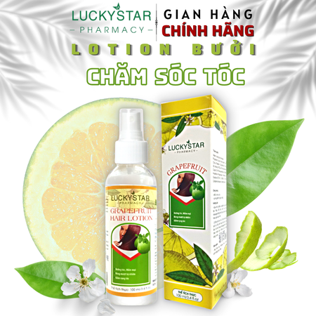 LOTION DƯỠNG TÓC TINH DẦU BƯỞI 100ML - LUCKY STAR