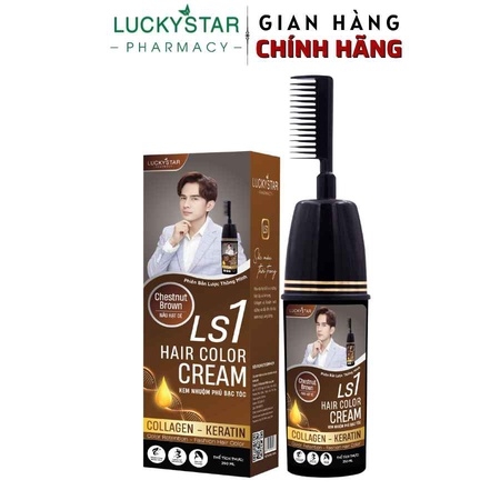 KEM NHUỘM PHỦ BẠC NÂU HẠT DẺ 250ML - LUCKY STAR