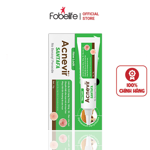 KEM TRỊ MỤN BỌC, MỤN MỦ ACNEVIR (XANH) - SANTAFA