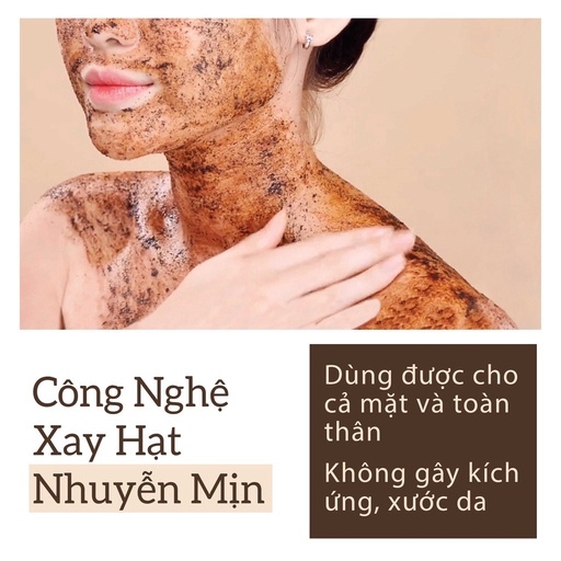 NEW VERSION TẨY TẾ BÀO CHẾT BODY & MẶT SCRUB COFFEE WHITENING - MILAGANICS