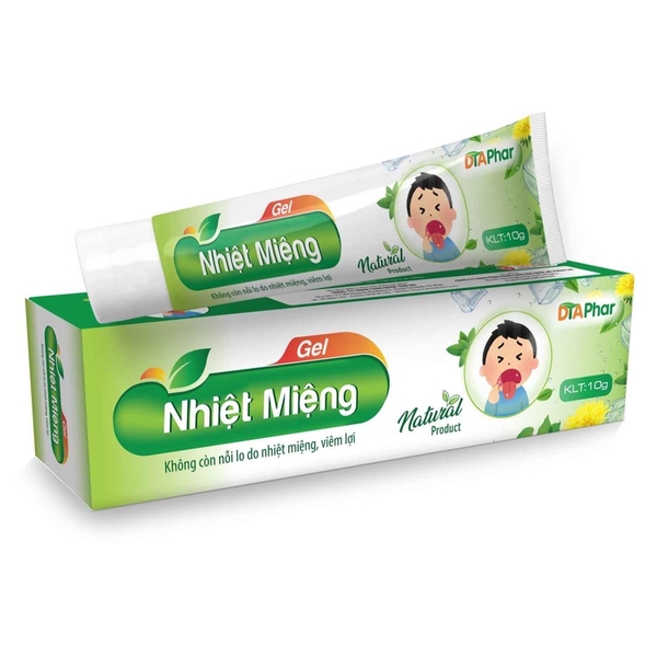 GEL NHIỆT MIỆNG GIÚP TIÊU NHIỆT GIẢI ĐỘC LÀM LÀNH VẾT THƯƠNG KHÁNG VIÊM KHÁNG KHUẨN DO NÓNG TRONG MIỆNG TUÝP 10GR