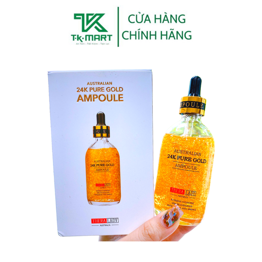 SERUM DƯỠNG TRẮNG DA, GIẢM THÂM NÁM, GIẢM MỤN VÀNG 24K - THERA LADY