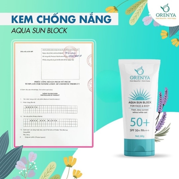CHỐNG NẮNG SINH HỌC AQUA SUN BLOCK - ORENYA