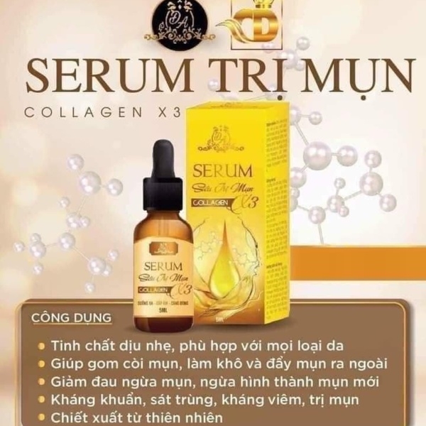 SERUM TRẮNG DA, NGỪA MỤN COLLAGEN X3 - ĐÔNG ANH