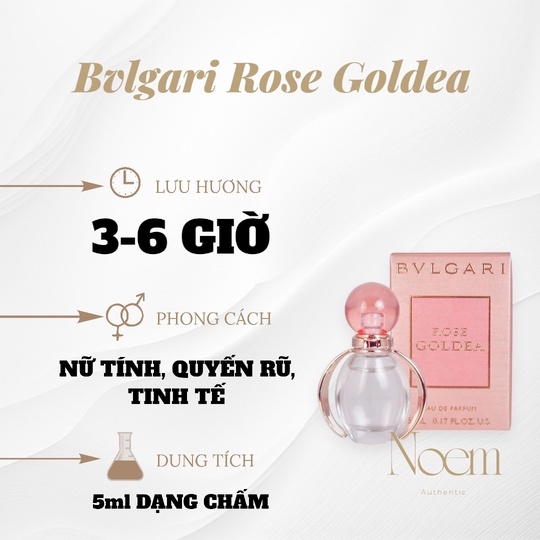 NƯỚC HOA MINI BVLGARI ROSE GOLDEA EDP EDP 5ML - NOEM