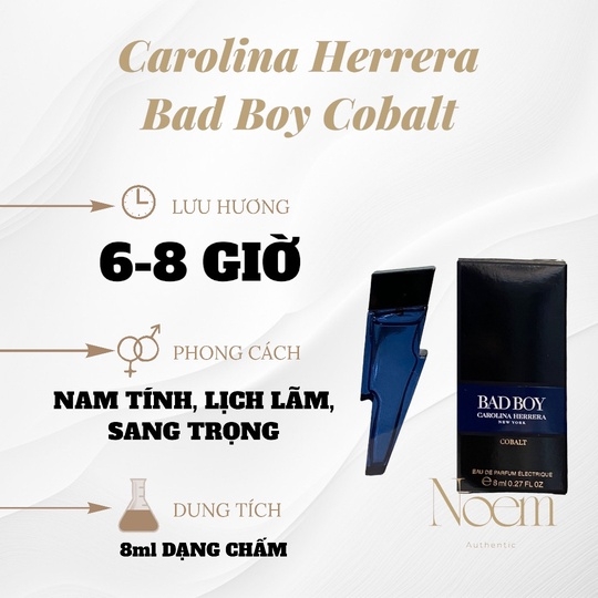 NƯỚC HOA MINI CAROLINA HERRERA BAD BOY COBALT 8ML - NOEM