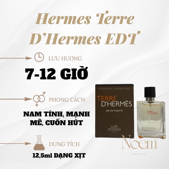 NƯỚC HOA MINI HERMES TERRE D'HERMES EDT 12,5ML - NOEM
