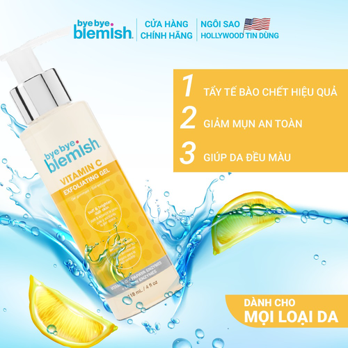 GEL TẨY TẾ BÀO CHẾT VITAMIN C NGỪA MỤN VÀ LÀM SÁNG DA BYE BYE BLEMISH VITAMIN C EXFOLIATING GEL 118ML - BYE BYE BLEMISH