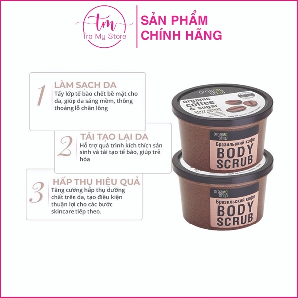 TẨY DA CHẾT BODY CAFE 250ML - ORGANIC