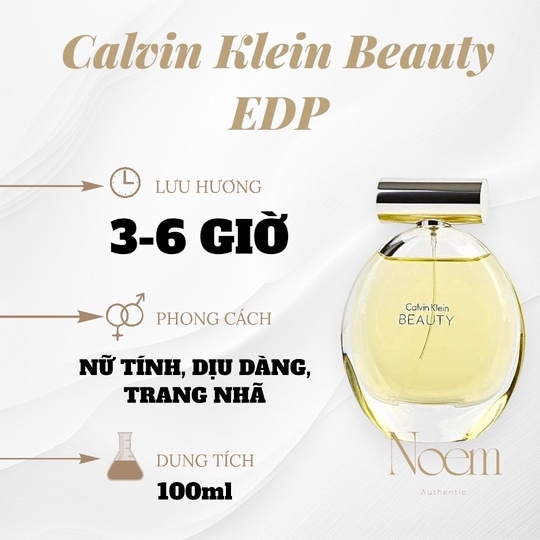 NƯỚC HOA CALVIN KLEIN BEAUTY EDP 100ML / CK BEAUTY - NOEM