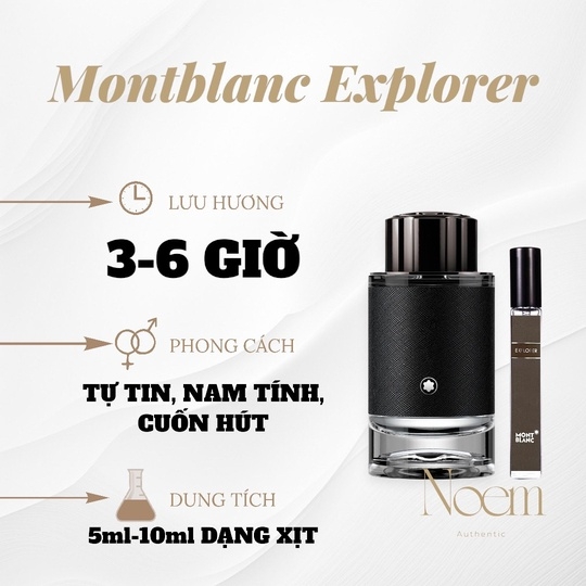 NƯỚC HOA CHIẾT MONTBANC EXPLORER EDP - NOEM