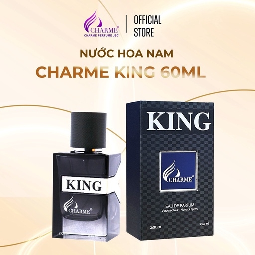 NƯỚC HOA NAM CHARME KING CHÍNH HÃNG LƯU HƯƠNG THƠM LÂU 7-12 TIẾNG HƯƠNG GỖ ĐẦY LÔI CUỐN 60ML - CHARME