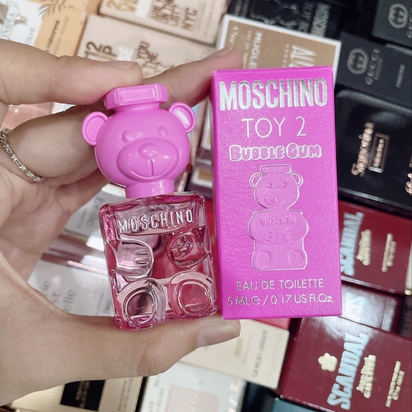 NƯỚC HOA MINI MOSCHINO TOY 2 BUBBLE GUM EDT 5ML / GẤU HỒNG - NOEM